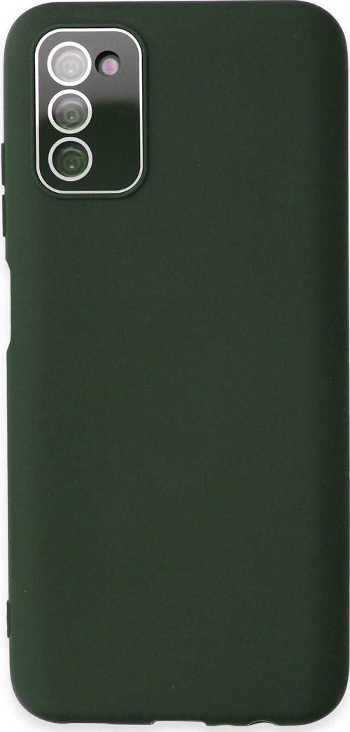 Galaxy A03S Kılıf Lansman Glass Kapak - Koyu Yeşil-(5796)