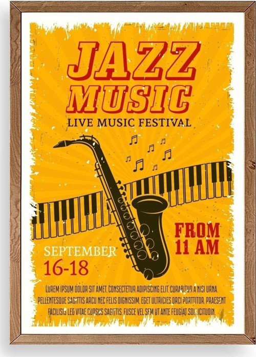 Jazz Ahşap Çerçeveli Tablo