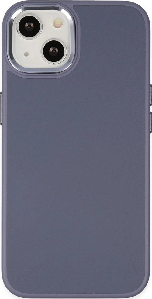 Iphone 14 Kılıf Asya Deri Silikon - Mor-(5796)