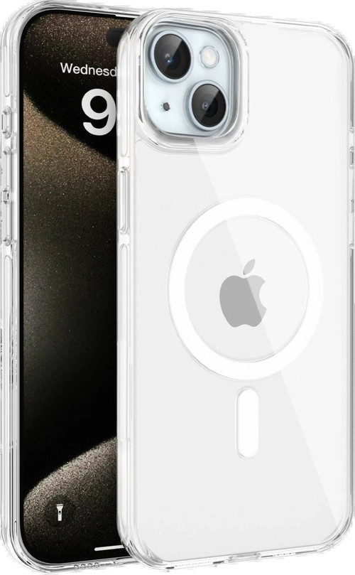Iphone 15 Gleam Pc Sert Magsafe Kılıf - Şeffaf-(5796)