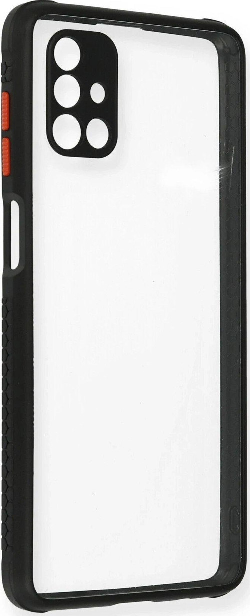 Galaxy M51 Kılıf Miami Şeffaf Silikon - Siyah-(5796)