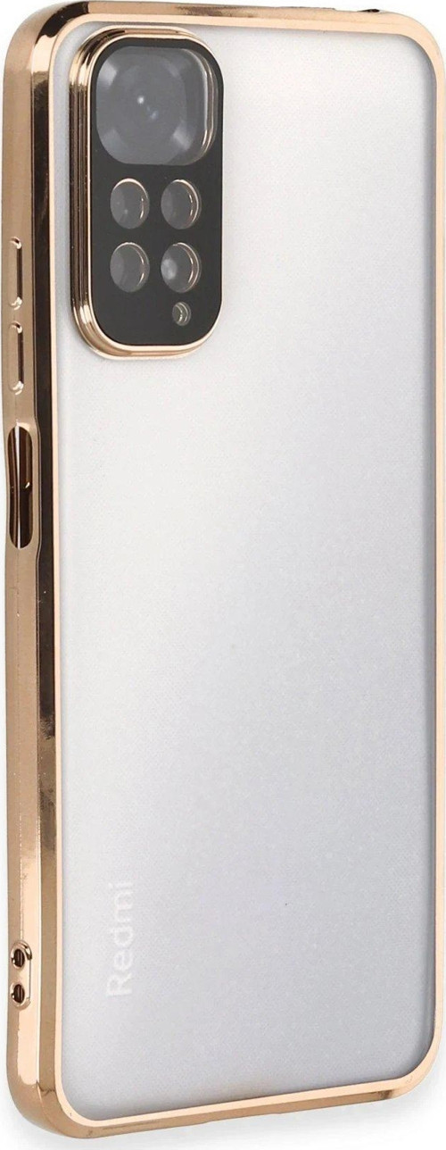 Redmi Note 11 Kılıf Lensli Silikon - Gold-(5796)