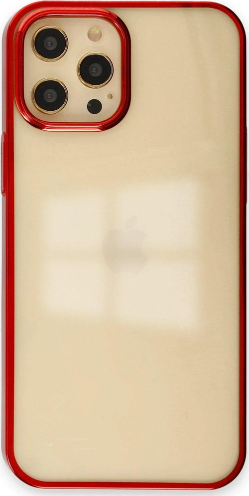 Iphone 12 Kılıf Element Silikon - Kırmızı-(5796)