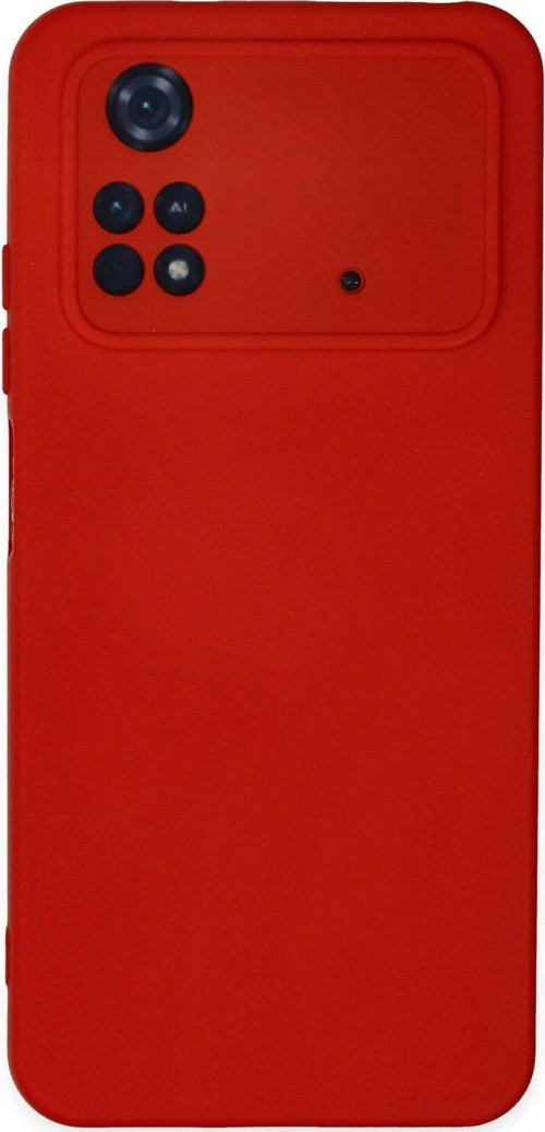Poco M4 4G Kılıf Nano Içi Kadife Silikon - Kırmızı-(5796)