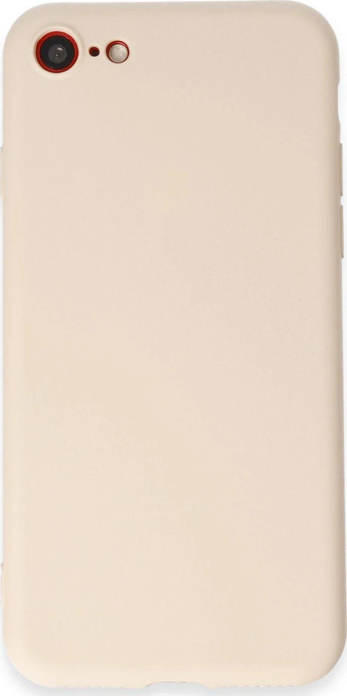 Iphone 7 Kılıf First Silikon - Krem-(5796)