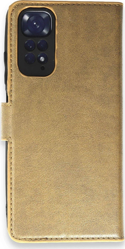 Redmi Note 11 Kılıf S Kapaklı Kılıf - Gold-(5796)