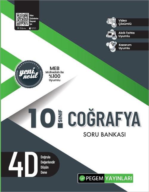 Pegem 10. Sınıf Coğrafya Soru Bankası