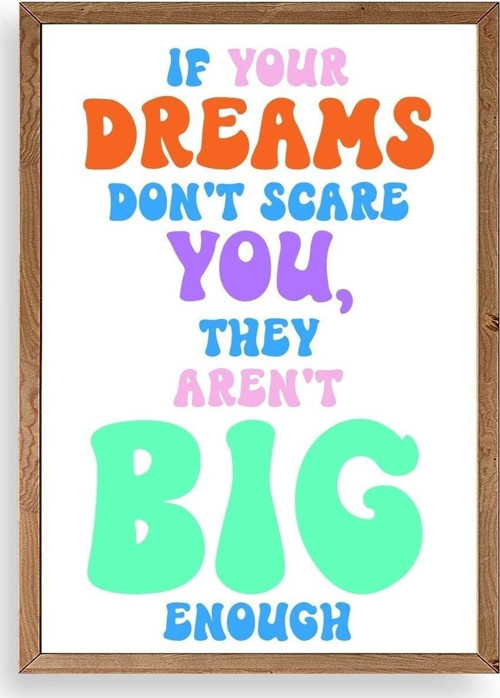Motto Ahşap Çerçeveli Tablo