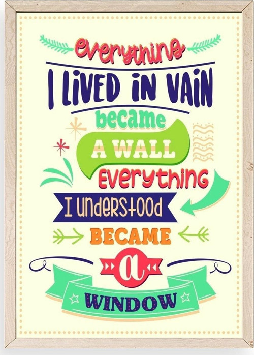 Motto Ahşap Çerçeveli Tablo