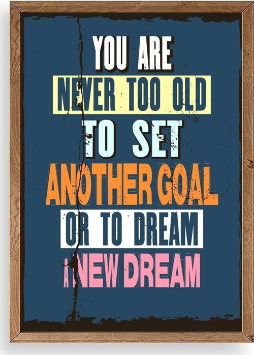 Motto Ahşap Çerçeveli Tablo