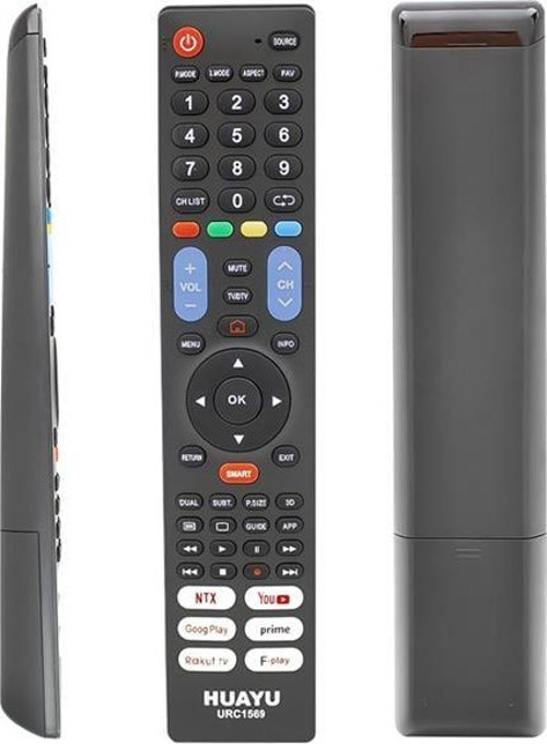 Huayu Urc1569 Netflix-Youtube-Prime Video-Google Play Tuşlu 7In1 Universal Lcd Led Tv Kumandası
