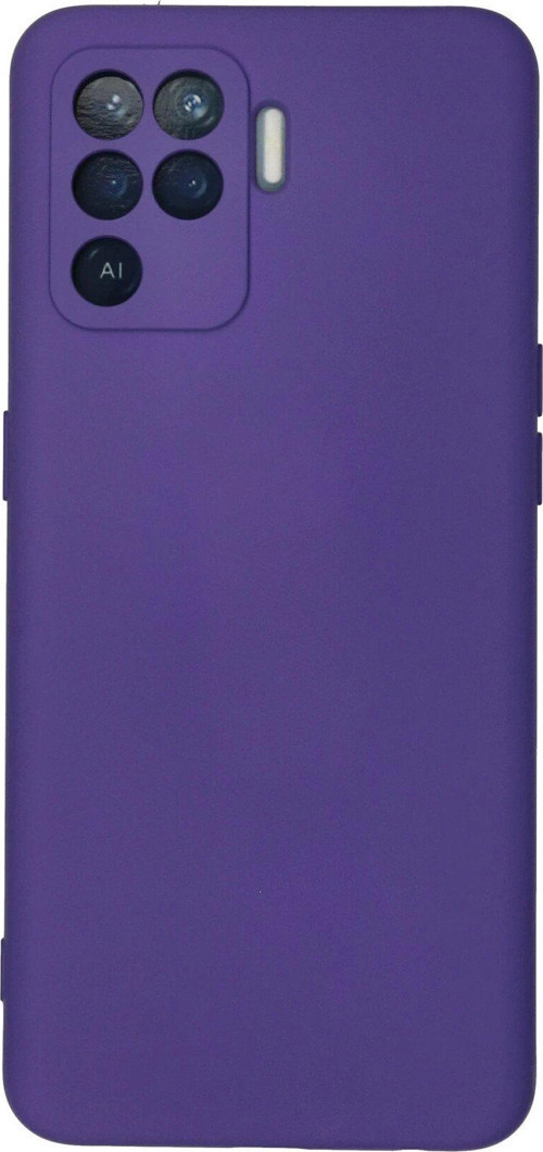 Reno 5 Lite Kılıf Nano Içi Kadife Silikon - Mor-(5796)