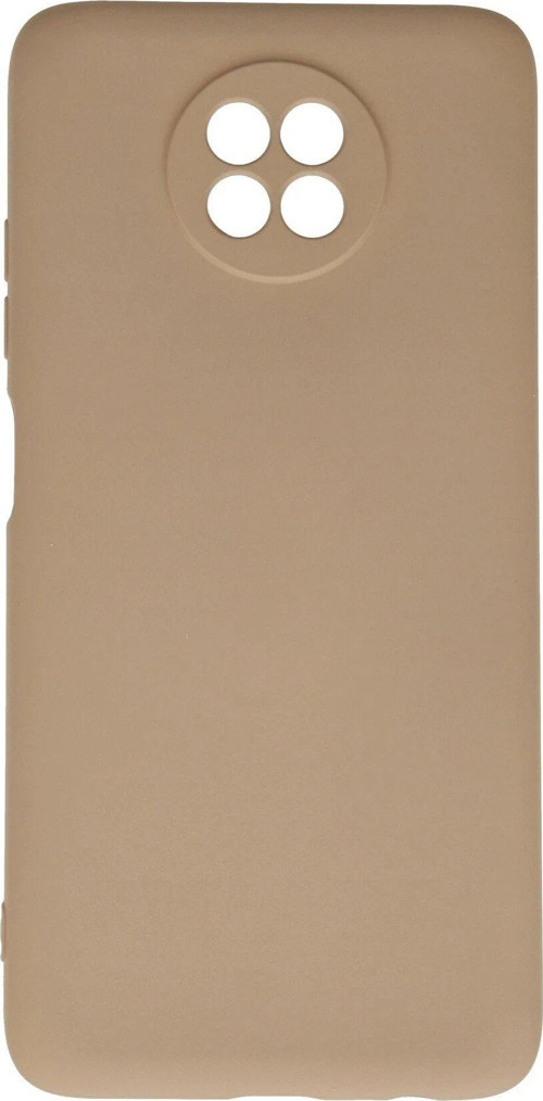 Redmi Note 9 5G Kılıf Nano Içi Kadife Silikon - Bej-(5796)