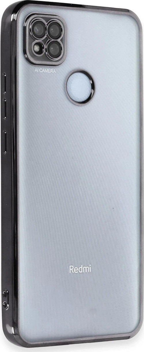 Redmi 9C Kılıf Lensli Silikon - Siyah-(5796)
