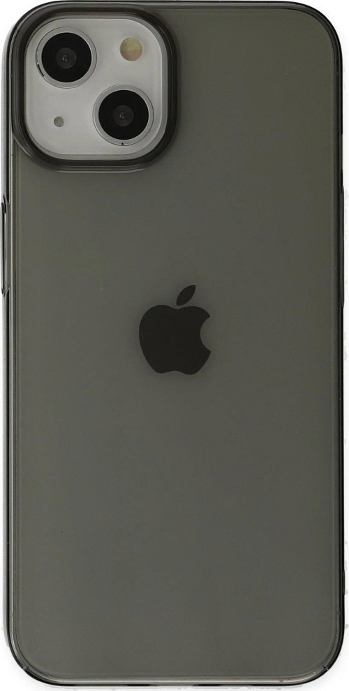 Iphone 14 Kılıf Pc Sert Şeffaf Kapak - Siyah-(5796)