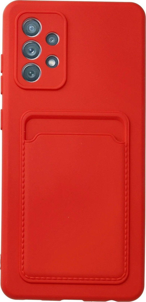 Galaxy A13 4G Kılıf Kelvin Kartvizitli Silikon - Kırmızı-(5796)