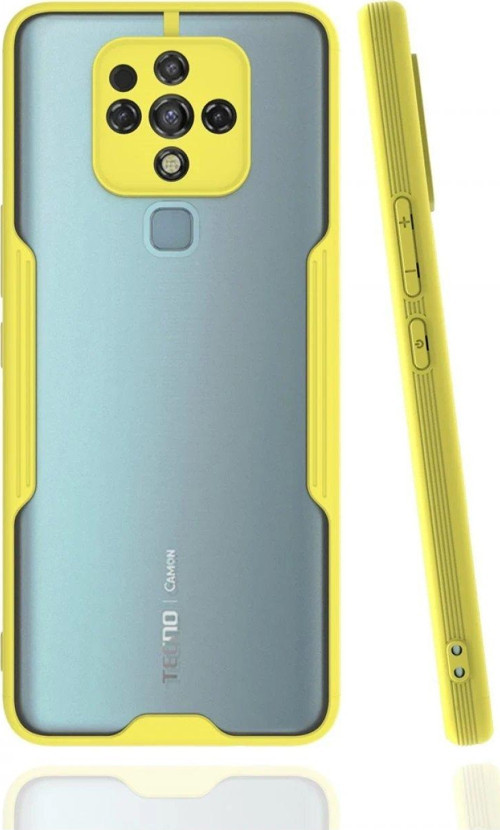 Tecno Camon 16 Kılıf Platin Silikon - Sarı-(5796)