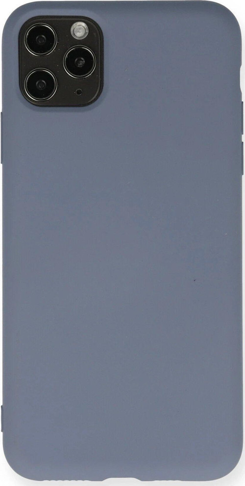 Iphone 11 Kılıf Nano Içi Kadife Silikon - Gri-(5796)