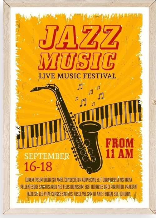 Jazz Ahşap Çerçeveli Tablo