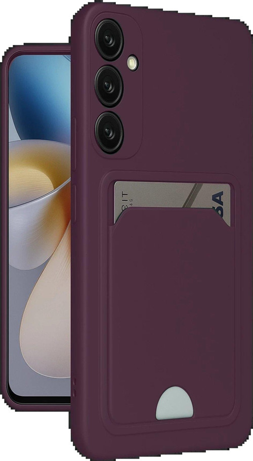 Galaxy A26 Kılıf Kelvin Kartvizitli Silikon - Derin Mor-(5796)