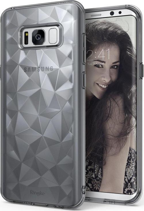 Air Prism 3D Elmas Yansıması Galaxy S8 ile Uyumlu Kılıf Smoke Black