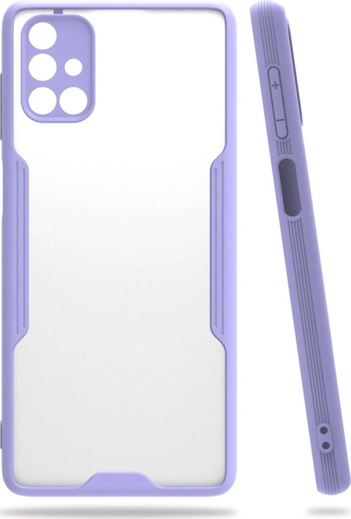 Galaxy M51 Kılıf Platin Silikon - Lila-(5796)