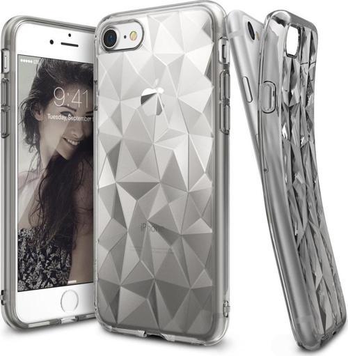 Air Prism 3D Elmas Yansıması iPhone 7 ile Uyumlu KIlıf Smoke Black