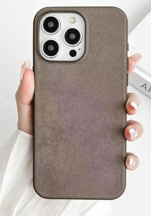 Iphone 15 Kılıf Karen Magsafe Kapak - Kahverengi-(5796)