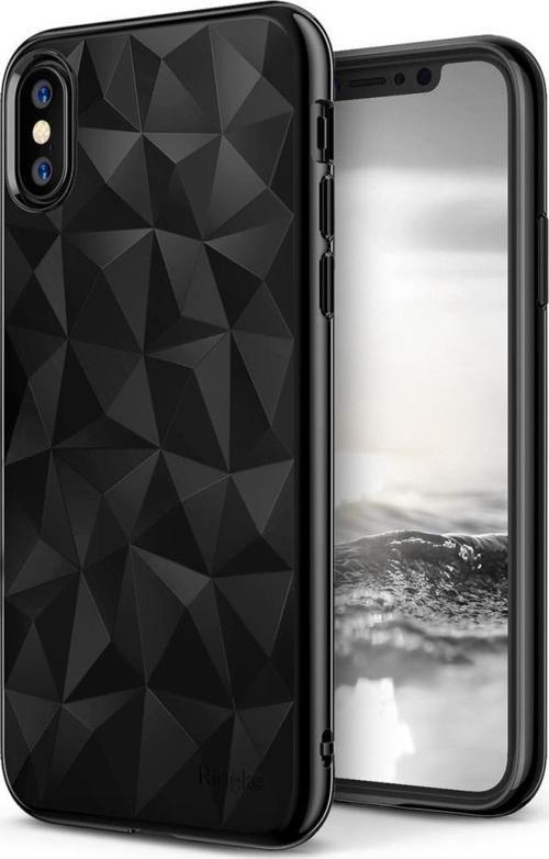 Air Prism 3D Elmas Yansıması iPhone X ile Uyumlu KIlıf Ink Black