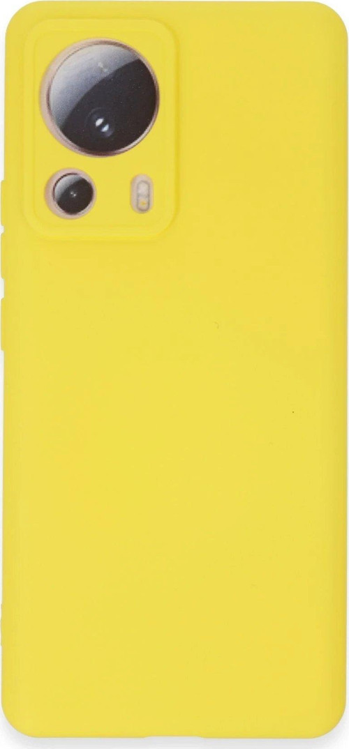 Mi 13 Lite Kılıf Nano Içi Kadife Silikon - Sarı-(5796)