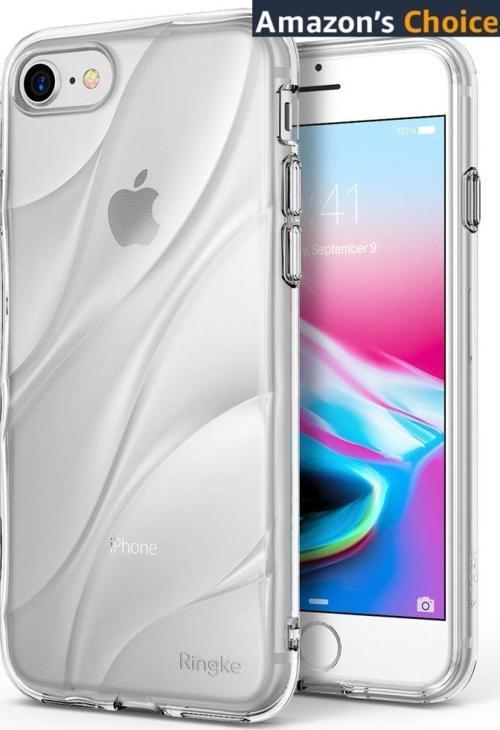 Flow iPhone 7/8 ile Uyumlu KIlıf Crystal Clear 3D Dalga Efekti Hafif Esnek Şeffaf Transparan