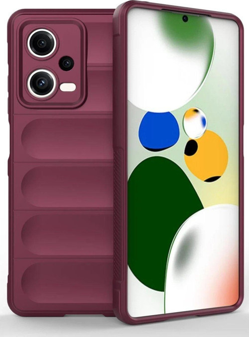Poco X5 5G Kılıf Optimum Silikon - Bordo-(5796)