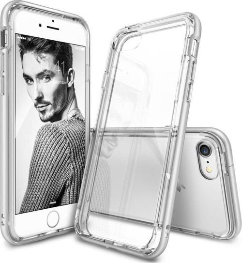 Frame iPhone 7 ile Uyumlu Çerçeveli Bumper Kılıf Ice Silver