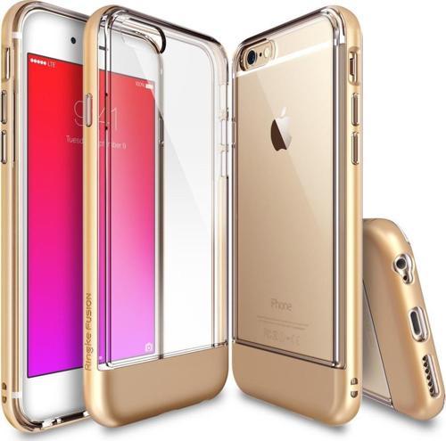 Fusion Frame iPhone 6s/ 6 ile Uyumlu Çerçeveli Bumper Kılıf Royal Gold