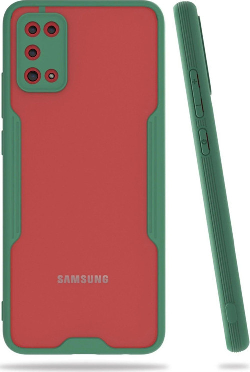 Galaxy A02S Kılıf Platin Silikon - Yeşil-(5796)