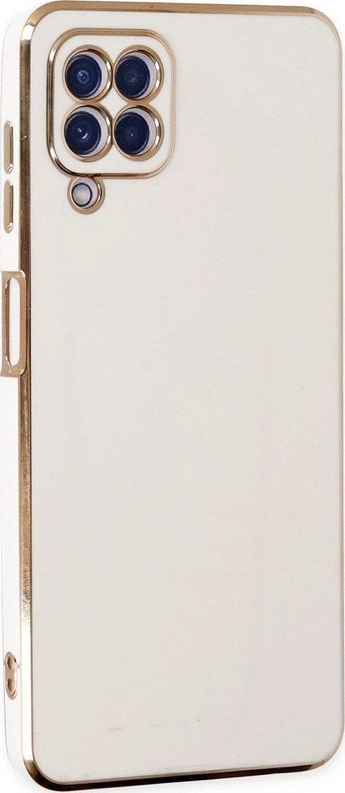 Galaxy A12 Kılıf Volet Silikon - Beyaz-(5796)