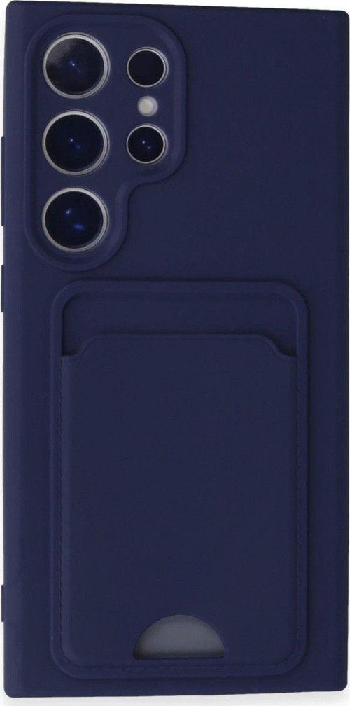 Galaxy S24 Kılıf Kelvin Kartvizitli Silikon - Lacivert-(5796)