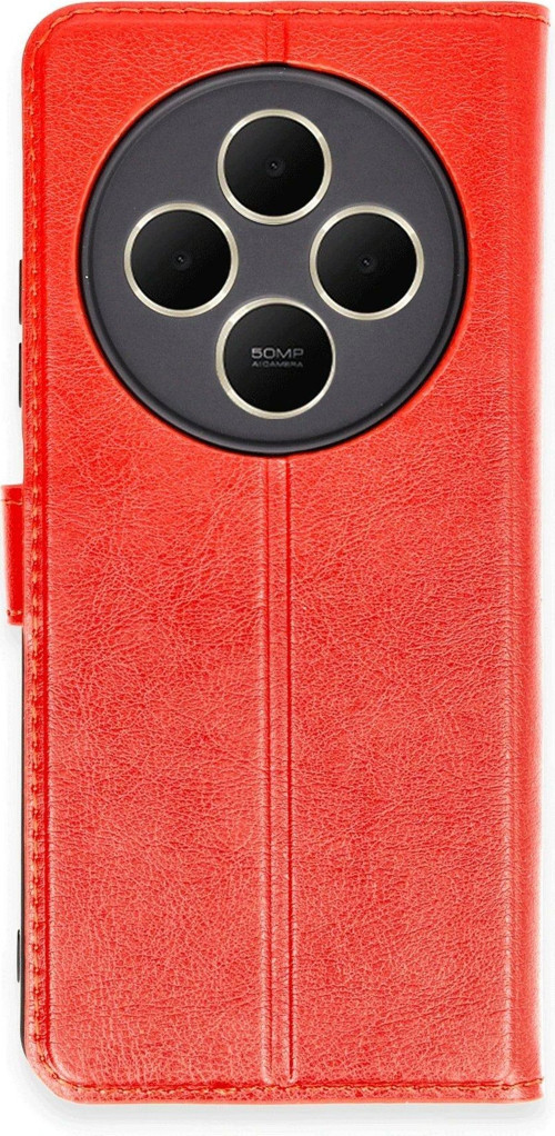 Redmi 14C Kılıf S Kapaklı Kılıf - Kırmızı-(5796)
