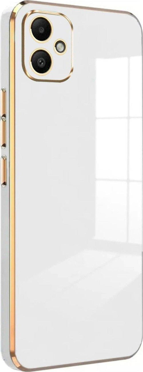 Galaxy A05 Kılıf Volet Silikon - Beyaz-(5796)