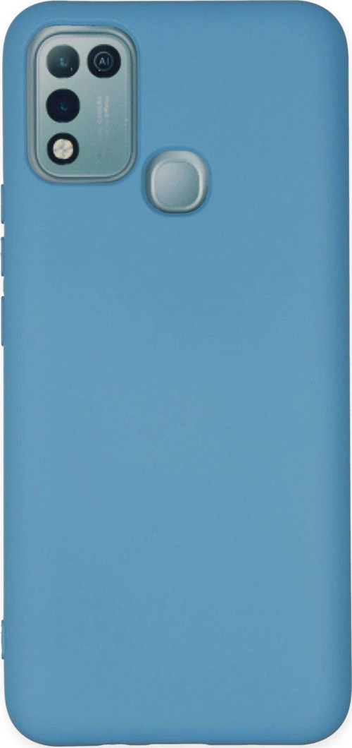 İnfinix Hot 10 Play Kılıf Nano Içi Kadife Silikon - Mavi-(5796)