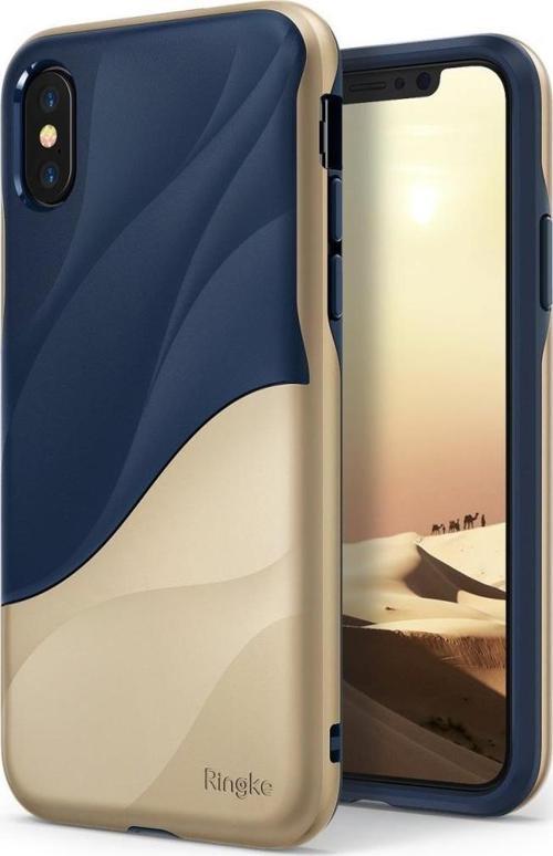 Wave iPhone X ile Uyumlu KIlıf Marina Gold