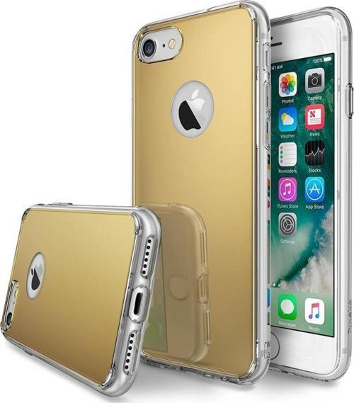 Mirror Fusion iPhone 7 ile Uyumlu Aynalı Kılıf Royal Gold