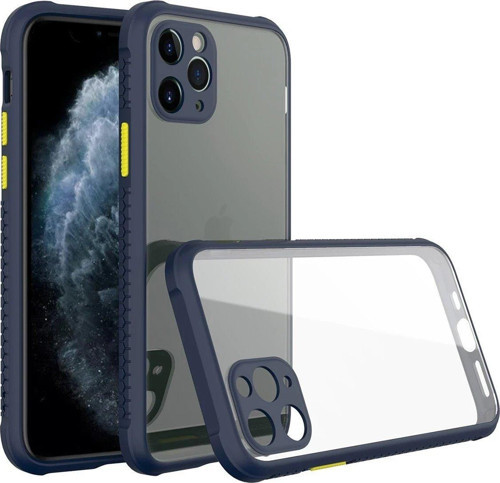 Iphone 11 Kılıf Miami Şeffaf Silikon - Lacivert-(5796)