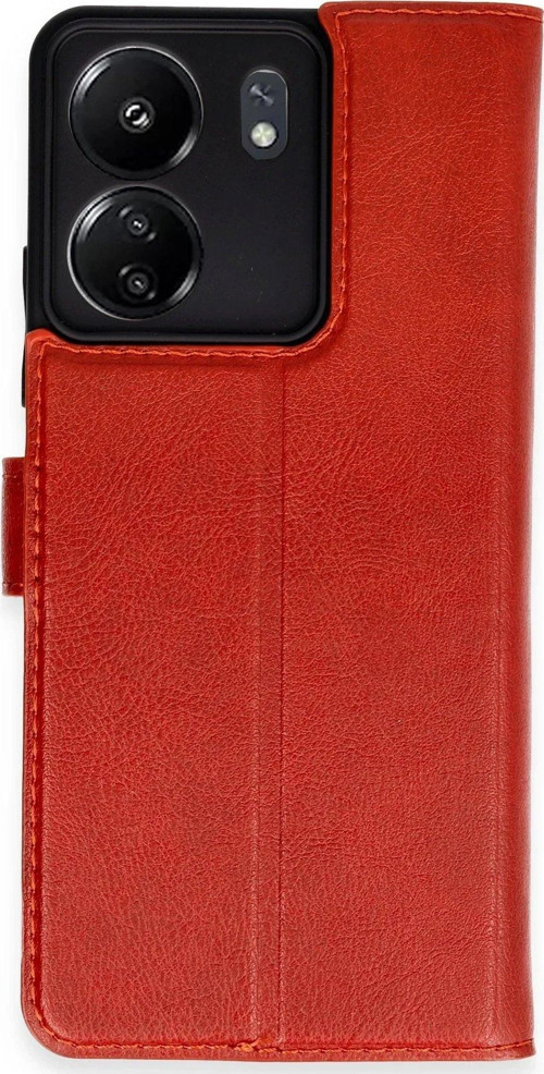 Redmi 13C Kılıf S Kapaklı Kılıf - Kırmızı-(5796)