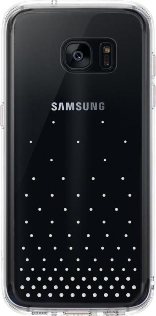 Noble Fusion Galaxy S7 Edge ile Uyumlu Taşlı Kılıf Extra Darbe Emici Wedding Clear