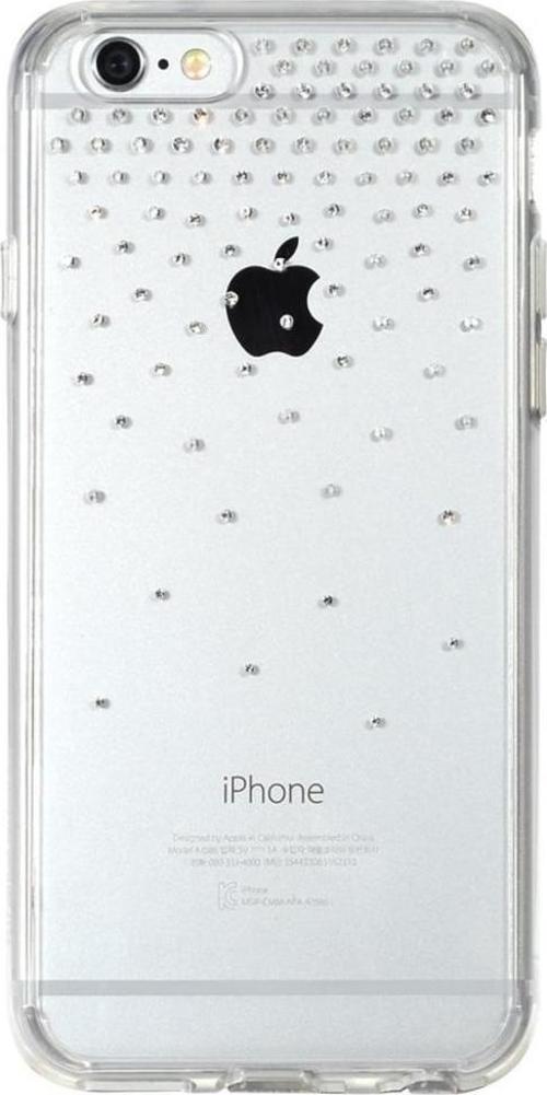 Noble Fusion iPhone 6s/ 6 ile Uyumlu Taşlı Kılıf Extra Darbe Emici Snow Clear