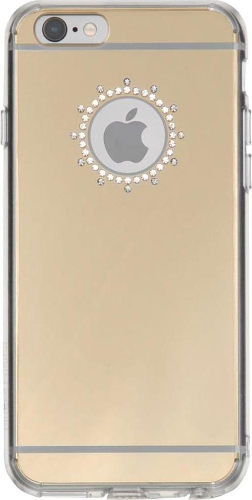 Noble Mirror iPhone 6s/ 6 ile Uyumlu Taşlı ve Aynalı Kılıf Royal Gold