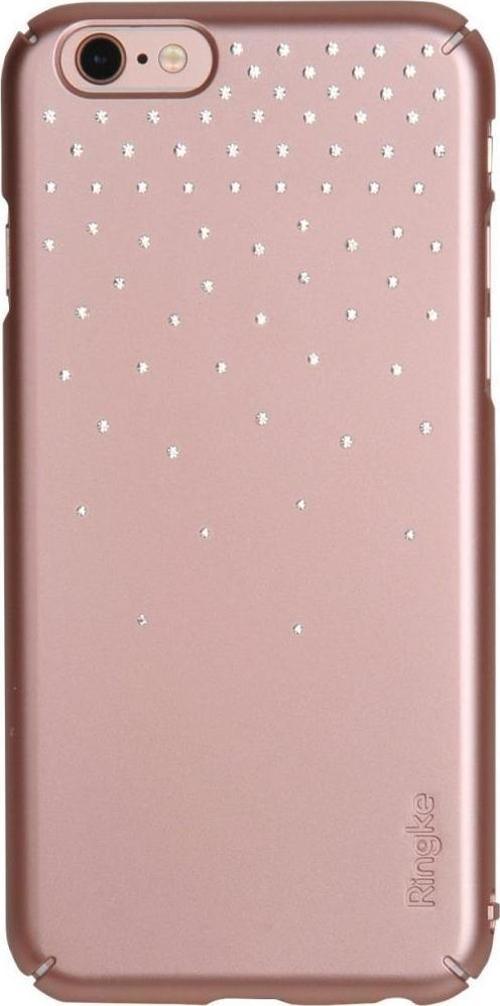 Noble Slim iPhone 6s Plus/ 6 Plus ile Uyumlu Taşlı Kılıf 4 Tarafı Saran Tam Koruma Rose Gold