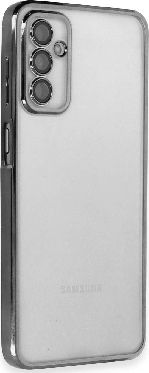 Galaxy M23 Kılıf Lensli Silikon - Siyah-(5796)