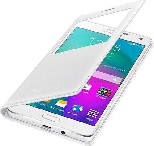 Galaxy A7 2015 ile Uyumlu Kılıf S View Cover EF-CA700BWE Beyaz